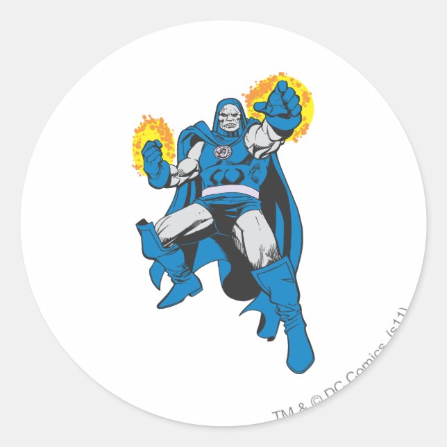 Darkseid & The Omega Force Classic Round Sticker (Front)