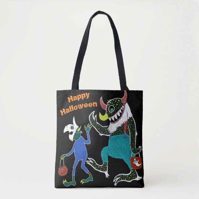 Darkverse | Halloween Haiku Trick Or Treat Tote Bag (Front)
