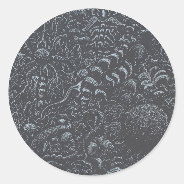 Darkworld, by Brian Benson Classic Round Sticker (Front)