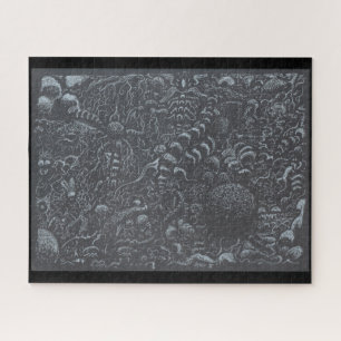 Darkworld silver ink landscape jigsaw puzzle