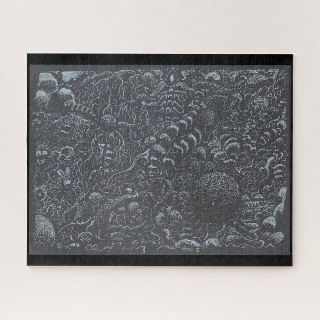 Darkworld  silver ink landscape jigsaw puzzle (Horizontal)