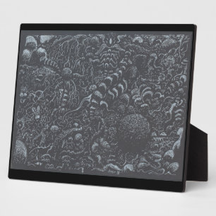 Darkworld silver ink landscape plaque