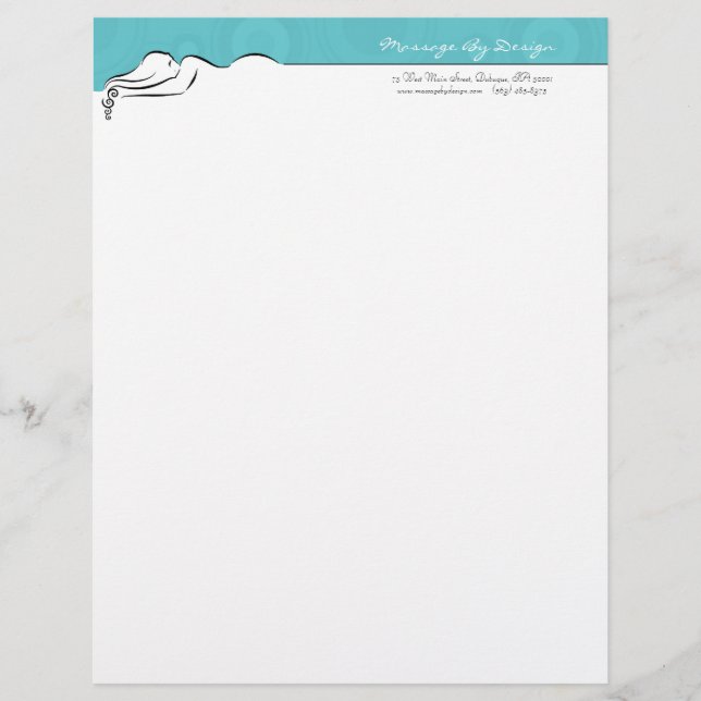 Darla [spa blue] Letterhead Design (Front)