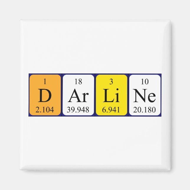 Darline periodic table name magnet (Front)