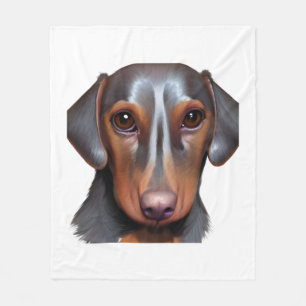 Darling Dachshund Fleece Blanket