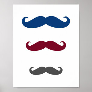 Darling Dapper Moustache Nursery Wall Art