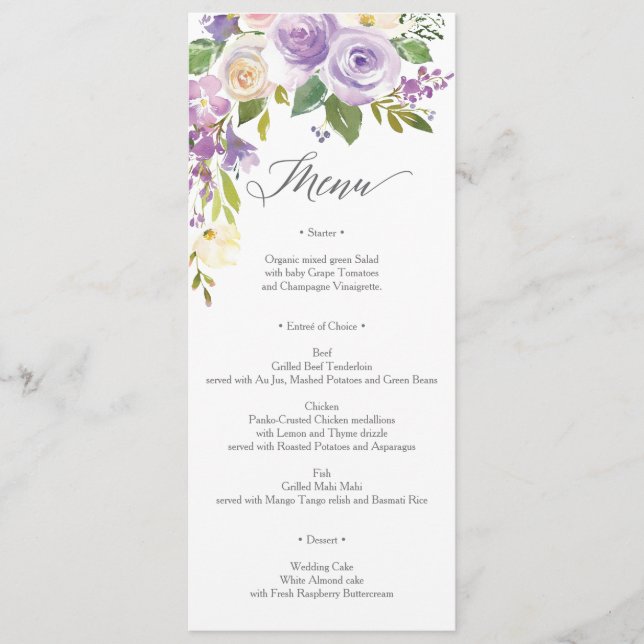 Darling Flora Menu (Front)
