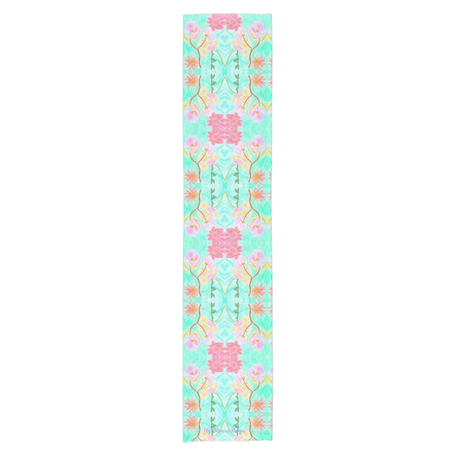 Darling Floral Table Runner, Ariella & Lily Desig Short Table Runner (Front)