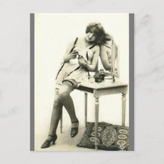 Darling French Risqué  Vintage  photo Postcard