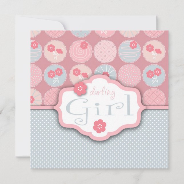 Darling Girl Invitation Square (Front)