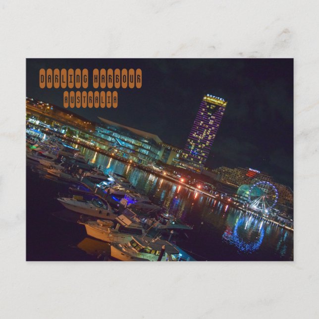 Darling Harbour at Night Postcard (Front)