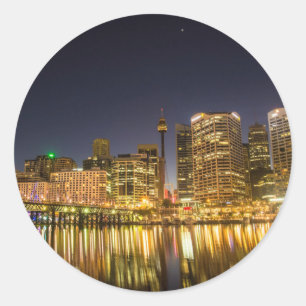 Darling Harbour, Sydney Classic Round Sticker