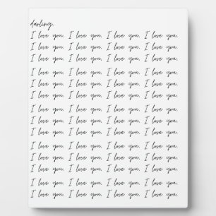 Darling I Love You Art Plaque Display
