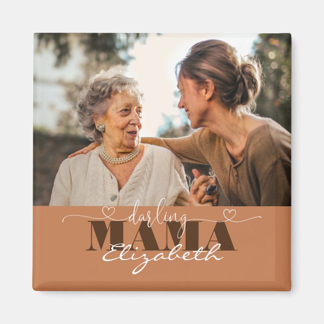 Darling Mama Photo Gift for Mum  Magnet (Front)