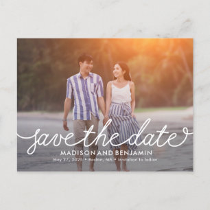 Darling Script EDITABLE COLOR Save The Date Postcard