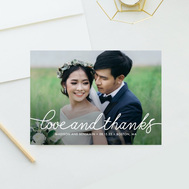 Darling Script Editable Colour Wedding Thank You (Creator Uploaded)