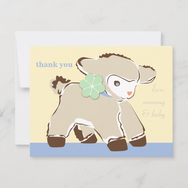 Darling Toy Baby Lamb Note Card (Front)