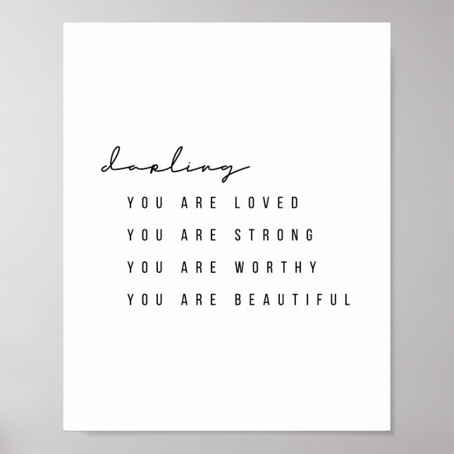 Darling You Are Loved, You Are Strong... Poster (Front)