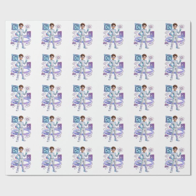 Darmstadtium (Ds) – Atomic  | ATOMIVRA COLLECTION Wrapping Paper (Flat)