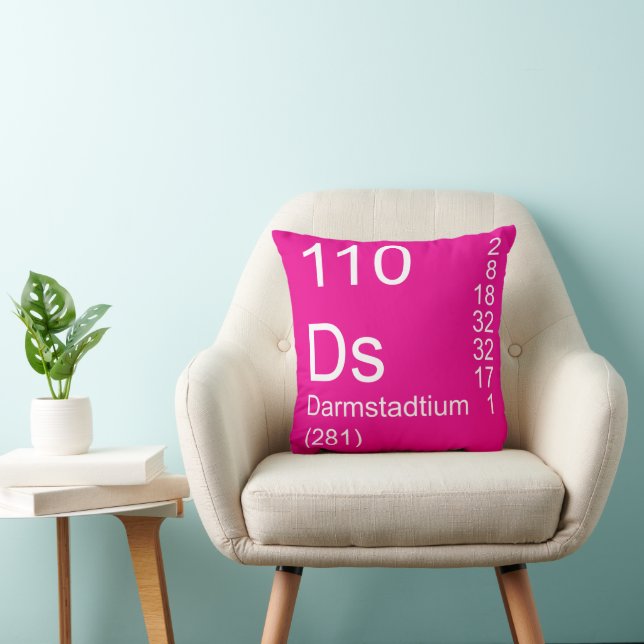 Darmstadtium Throw Pillow (Chair)