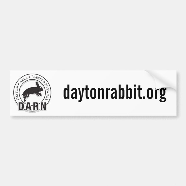 DARN Bumper Sticker - White (Front)
