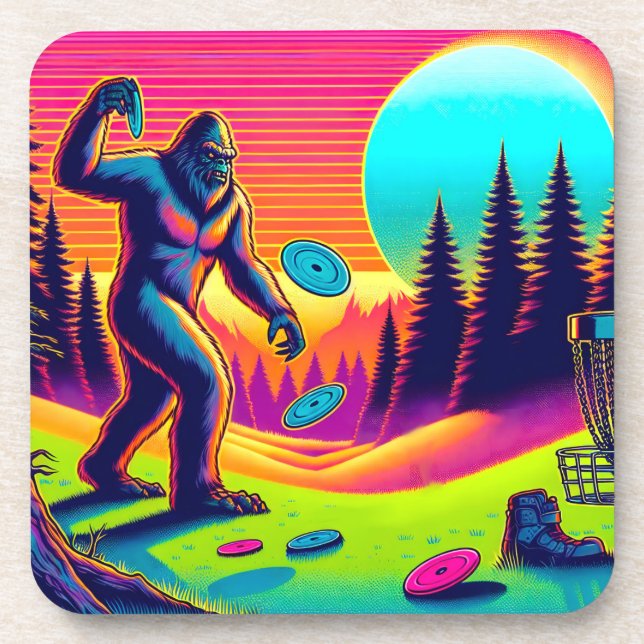 Darn Trees | Bigfoot Disc Golf Humour  Coaster (Front)