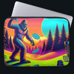 Darn Trees | Bigfoot Disc Golf Humour  Laptop Sleeve<br><div class="desc">Bigfoot sasqautch playing disc golf and losing! Just some disc golf  humour for you who play in the woods. Colours will give you retro vibes.</div>