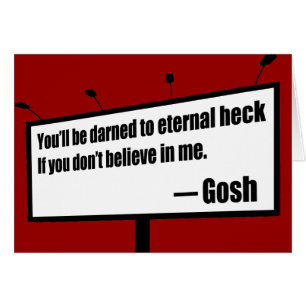 Darned to Eternal Heck funny card