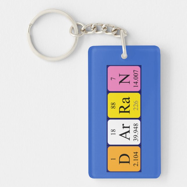 Darran periodic table name keyring (Front)