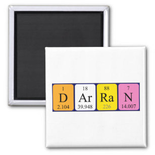 Darran periodic table name magnet