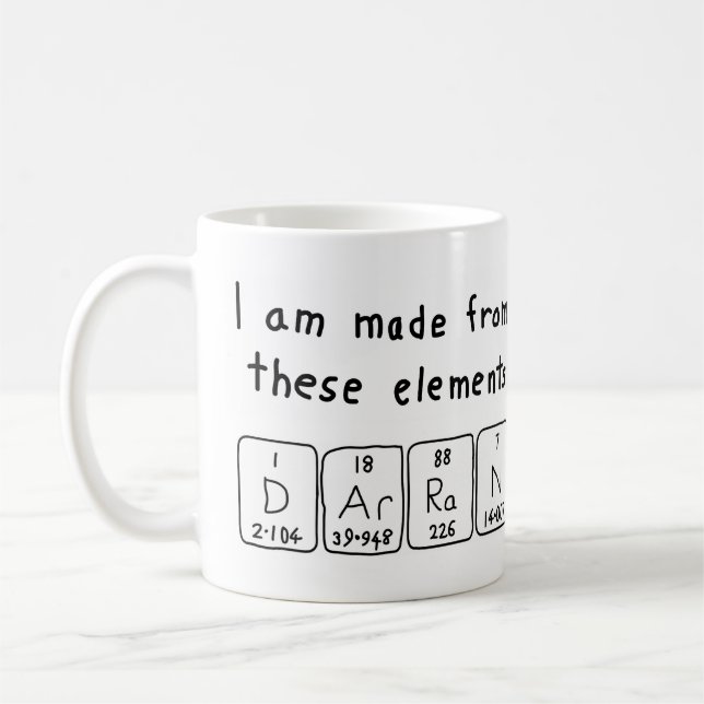 Darran periodic table name mug (Left)