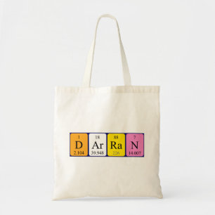 Darran periodic table name tote bag