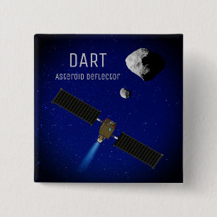 DART Asteroid Deflecting Spacecraft 15 Cm Square Badge