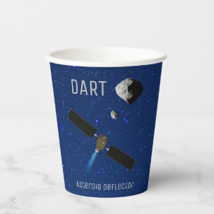 DART Asteroid Deflecting Spacecraft Paper Cups