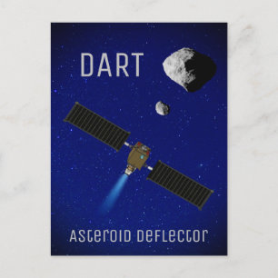 DART Asteroid Deflecting Spacecraft Postcard