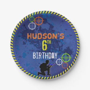 Dart Birthday Party Blaster Wars Food Paper Plate