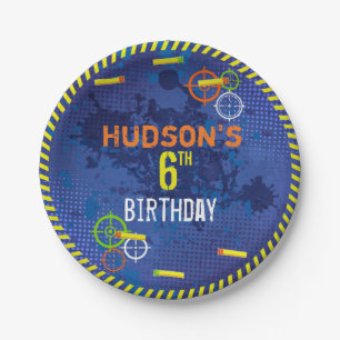 Dart Birthday Party Wars Food Paper Plate