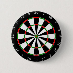 Dart Board 6 Cm Round Badge