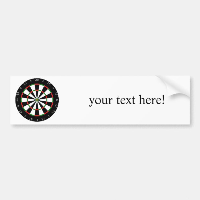 Dart Board Bumper Sticker (Front)