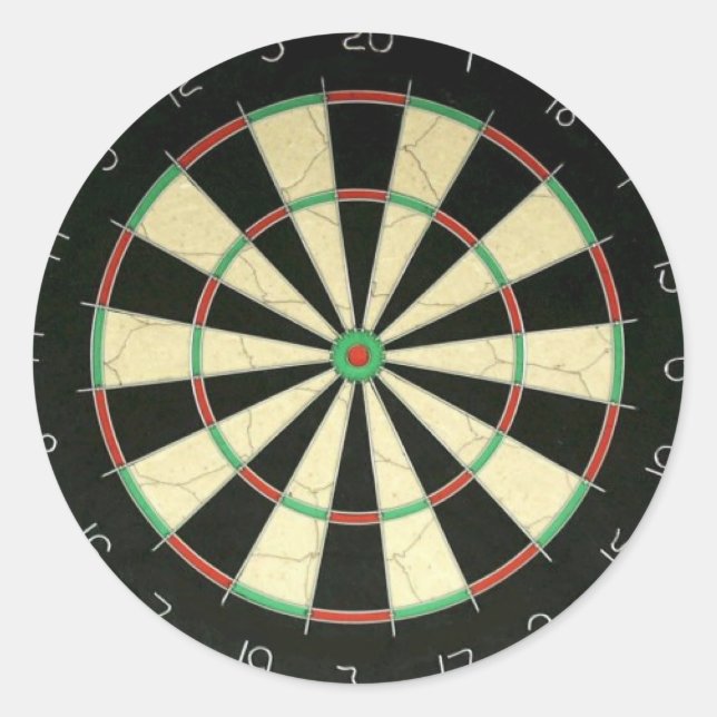Dart Board Classic Round Sticker (Front)