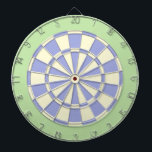 Dart Board: Cream, Pale Purple, And Light Green Dartboard<br><div class="desc">Cream,  Pale Purple,  And Light Green Coloured Dart Board Game Including 6 Brass Darts</div>