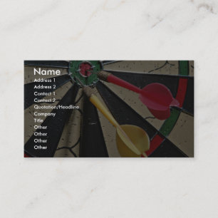 Dart board game business card
