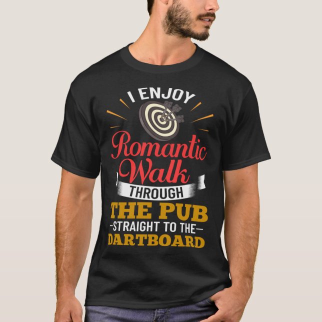 Dart Board Game Player Dartboard Machine Sport T-Shirt (Front)