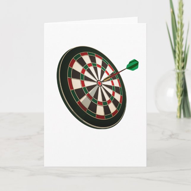 Dart Board Gift Dartist Darts Throwing Card (Front)
