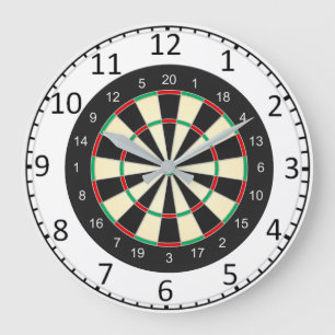 Dart Board Large Clock