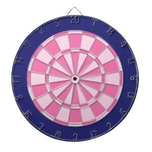 Dart Board: Light Pink And Navy Blue Dartboard
