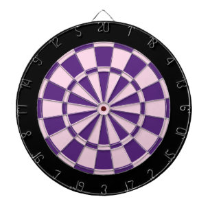 Dart Board: Light Pink, Purple, And Black Dartboard