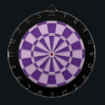 Dart Board: Light Purple, Dark Purple, And Black Dartboard<br><div class="desc">Light Purple,  Dark Purple,  And Black Coloured Dart Board Game Including 6 Brass Darts</div>