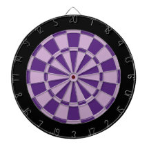 Dart Board: Light Purple, Dark Purple, And Black