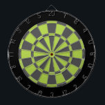 Dart Board: Lime Green, Charcoal Grey, And Black Dartboard<br><div class="desc">Lime Green,  Charcoal Grey,  And Black Coloured Dart Board Game Including 6 Brass Darts</div>